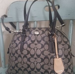 Coach signature c cora satchel purse